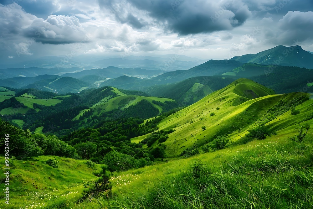 Fototapeta premium Beautiful landscape of rice terraces in the morning