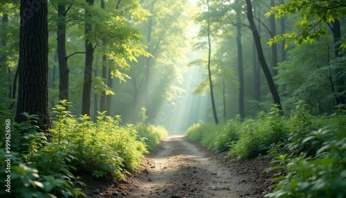  A serene forest path inviting exploration