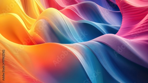 Vivid multi-colored gradients flowing over abstract structures, creating a modern and stylish architectural design.