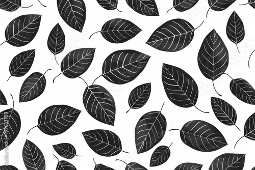 leaves pattern pattern, green. ai generated