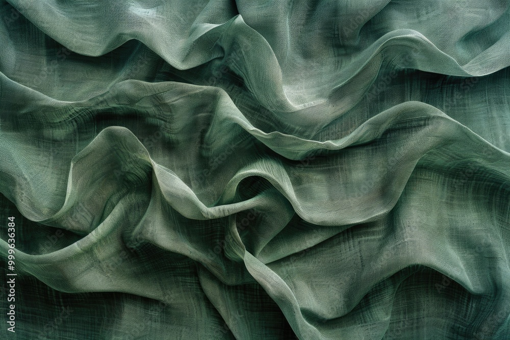 Close-up shot of a green fabric texture Close-up shot of a green fabric texture