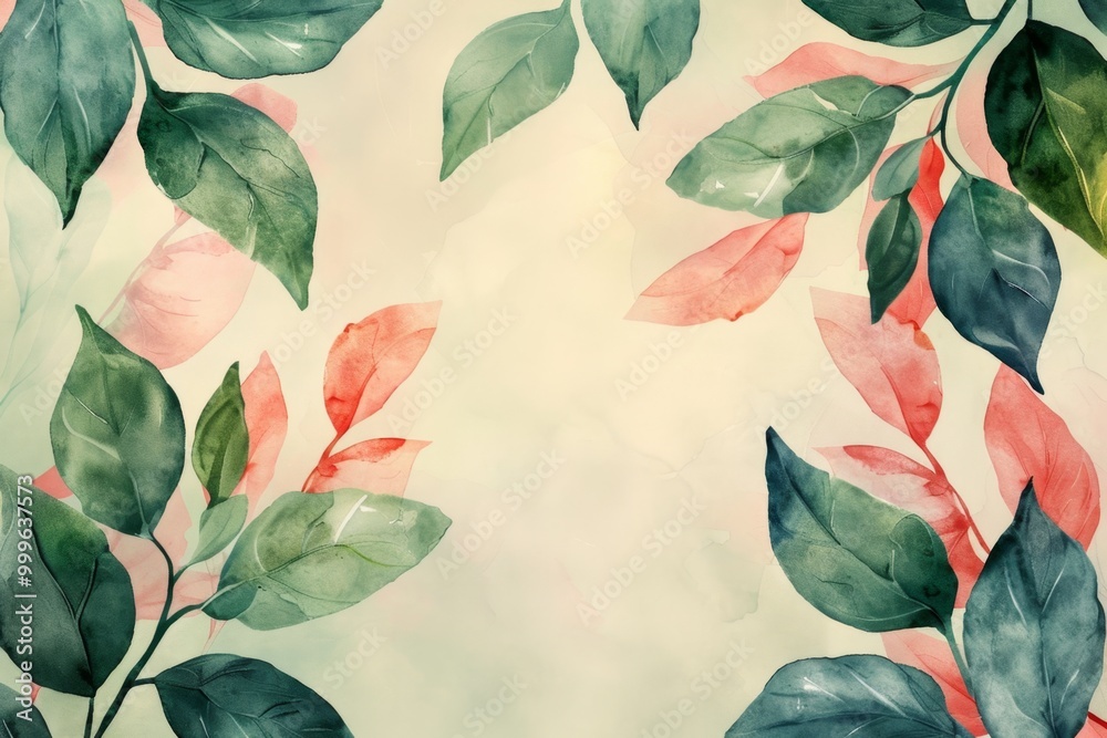 leaves pattern pattern, green. ai generated