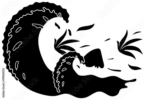 tsunami illustration earthquake silhouette flood logo destruction icon damage outline typhoon insurance debris natural disaster disaster broken diorama bulldozer collapse shape and vector graphic back