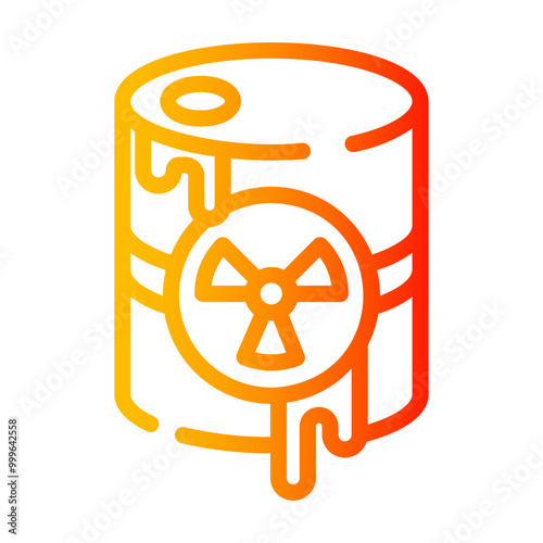 hazardouse material Line Gradient Icon
