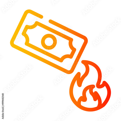 inflantion Line Gradient Icon