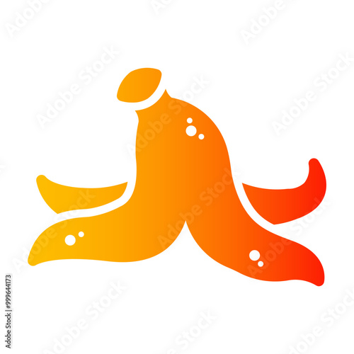 banana peel waste Gradient icon