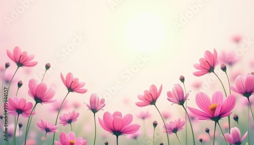 Blooming with joy in a field of pink flowers