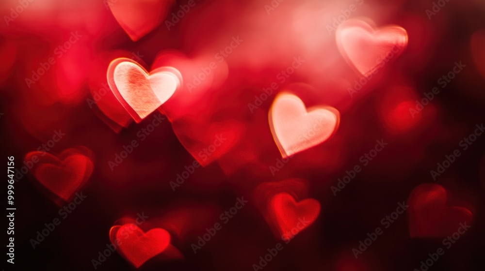 A dreamy blur of red hearts, evoking love and romance. A dreamy blur of red hearts, evoking love and romance.