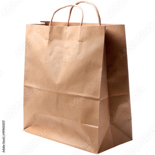 brown paper bag, paper shopping bag, transparent background