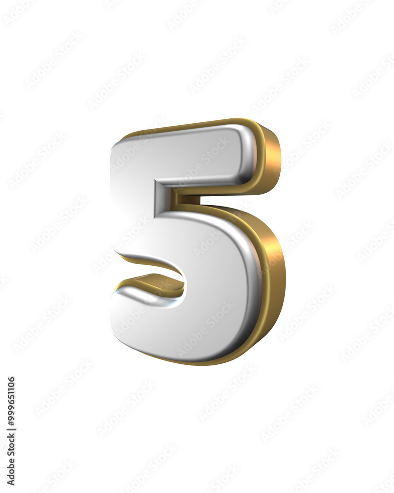 3D Render of number and symbol 3D Render of number and symbol