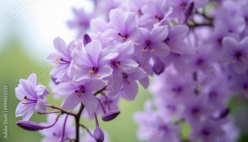  Blooming beauty A closeup of vibrant purple flowers