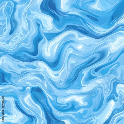 Blue Water Wave Abstraction. Liquid Ripples in Abstract Sea Background