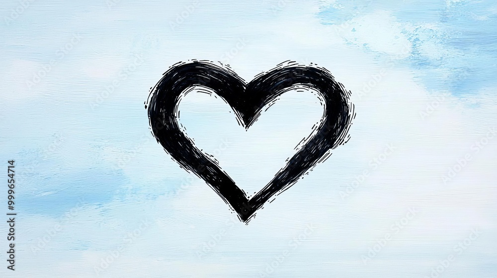 Minimalist heart sketch in black ink on a soft white background, with subtle shading and a few delicate ink splatters to create an effect that is both modern and classic Minimalist heart sketch in black ink on a soft white background, with subtle shading and a few delicate ink splatters to create an effect that is both modern and classic