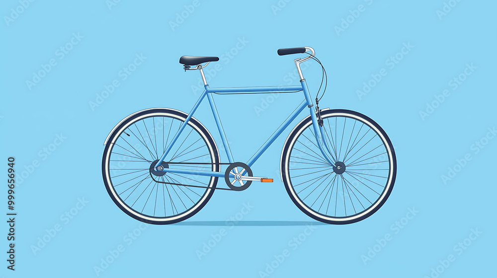 A blue bicycle on a blue background. A blue bicycle on a blue background.