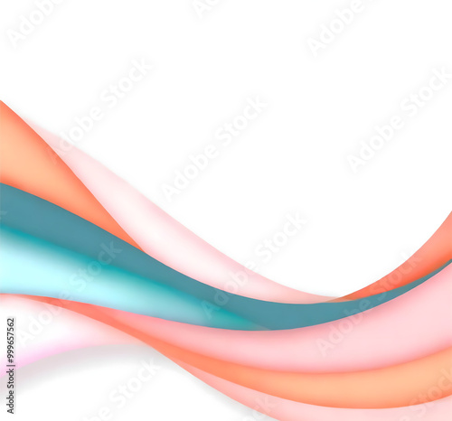 White abstract background design with wave lines. Wallpaper design