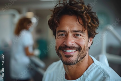 A dental professional discussing aftercare instructions patient following whitening treatment