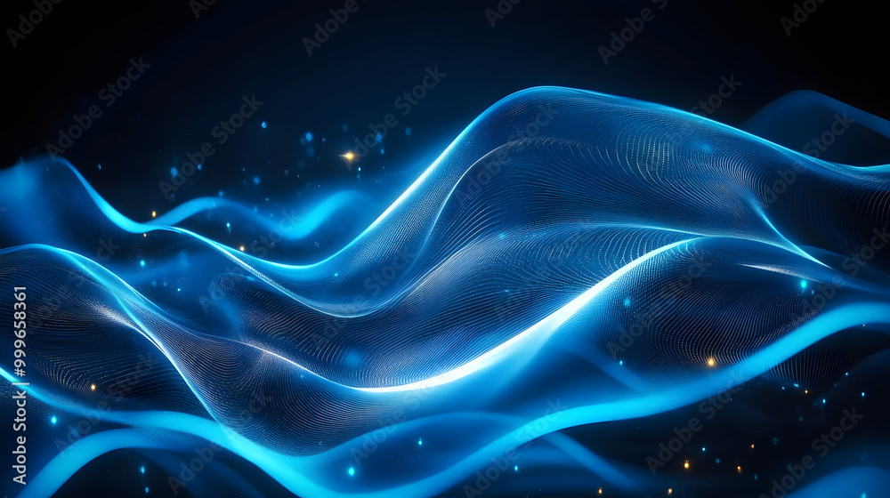 beautiful abstract wave technology background with blue light digital effect corporate concept beautiful abstract wave technology background with blue light digital effect corporate concept