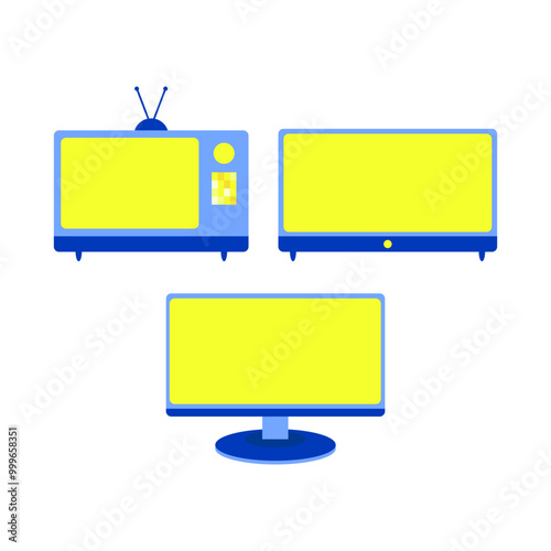flat design television and monitor pack