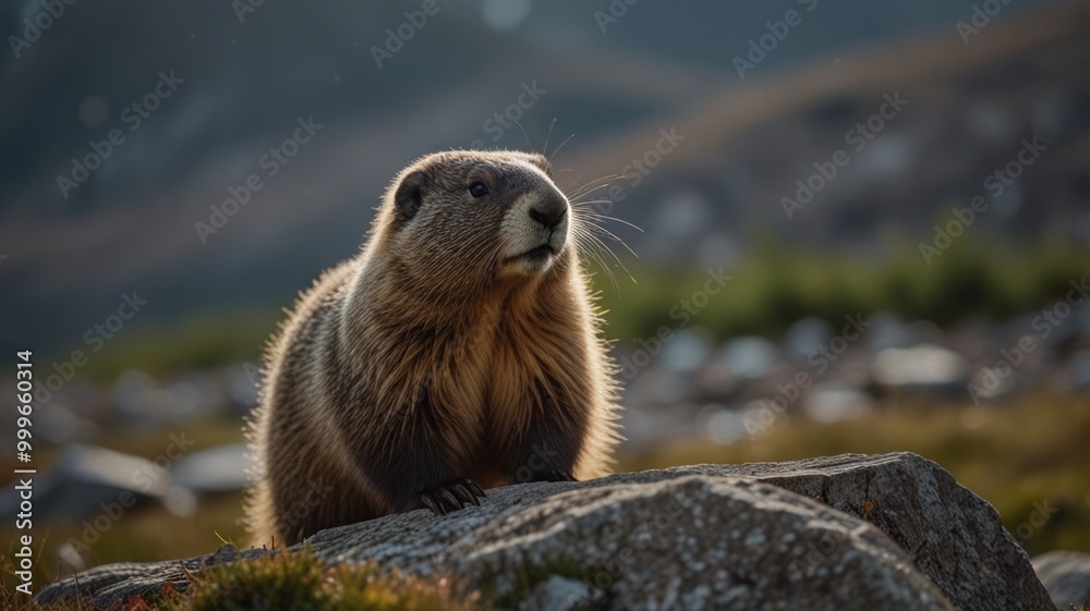 Marmot over a blurry background Marmot over a blurry background