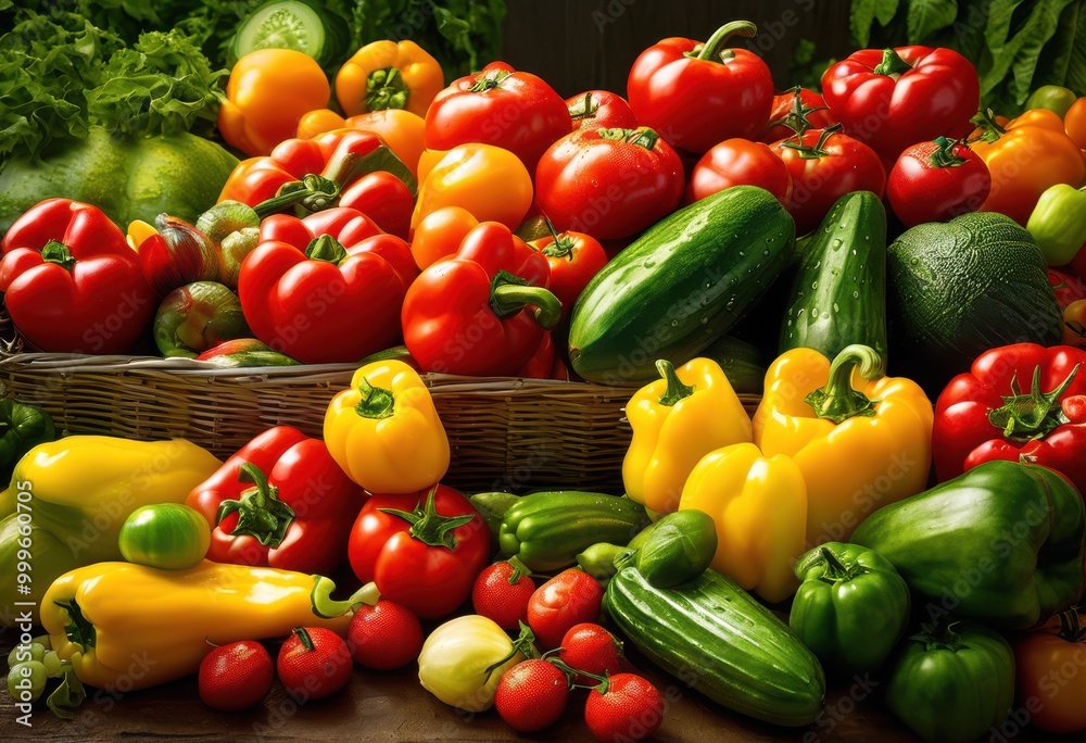 captivating close lush vibrant local farm produce featuring colorful fresh fruits vegetables bountiful array, artisanal, basket, bounty, delicacies, delicious captivating close lush vibrant local farm produce featuring colorful fresh fruits vegetables bountiful array, artisanal, basket, bounty, delicacies, delicious