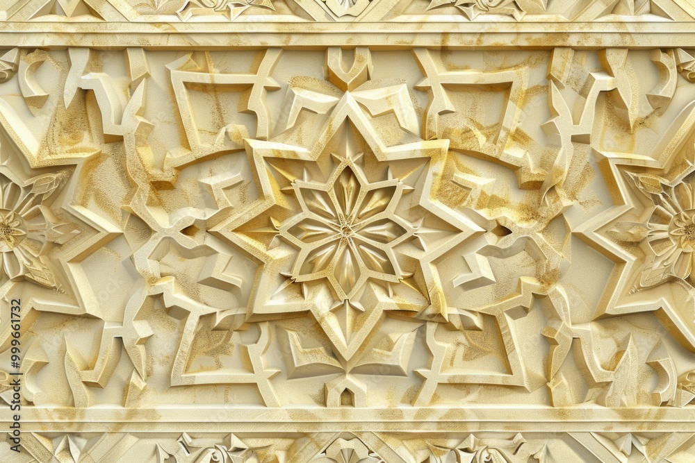 Close-up shot of intricate wall decor with ornate details