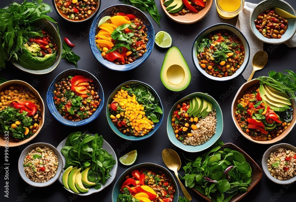 vibrant plant based meals served colorful bowls loaded fresh ingredients eye catching arrangements wholesome dining experience, dish, fruit, vegetable, food vibrant plant based meals served colorful bowls loaded fresh ingredients eye catching arrangements wholesome dining experience, dish, fruit, vegetable, food