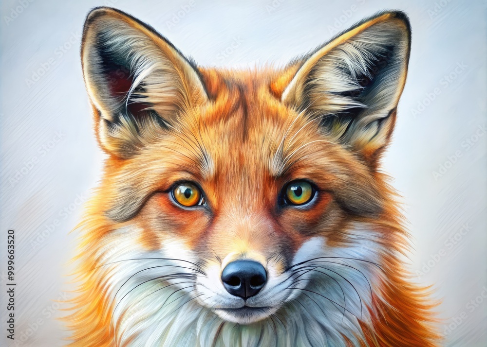 Fototapeta premium a circle for the head, triangles for ears. Add facial features with simple lines, then detail and shade for a 3D effect.