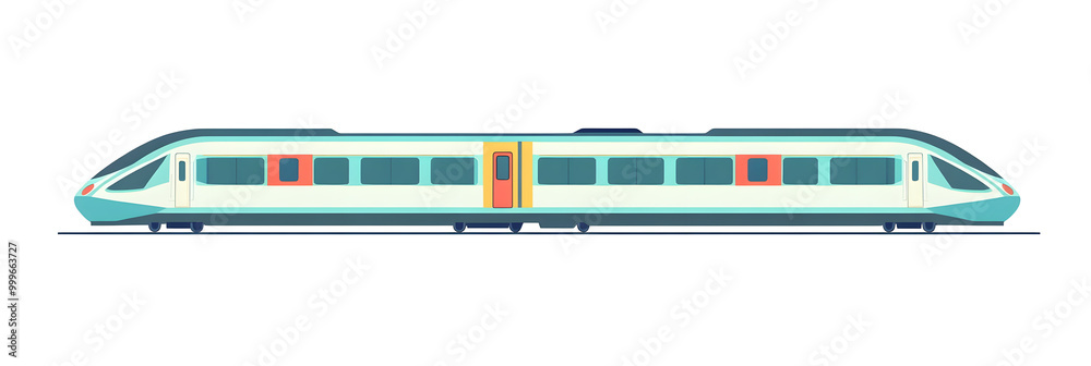 Train flat style minimalistic illustration isolated on white background Train flat style minimalistic illustration isolated on white background