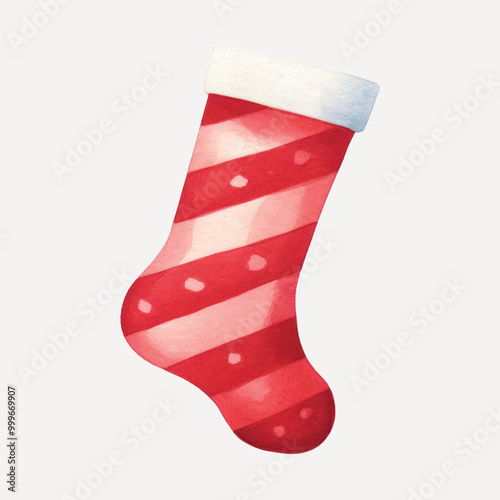 Festive red Christmas stocking