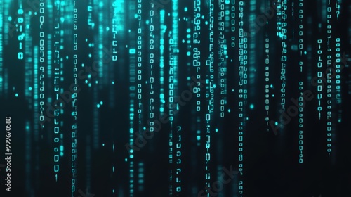 binary code options line on computer monitor screen background