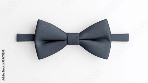 A classic bow tie, tied neatly, isolated on a white background.