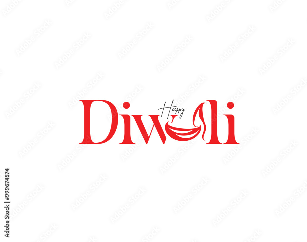 Happy Diwali Text Poster Design. Abstract vector illustration. Happy Diwali Text Poster Design. Abstract vector illustration.