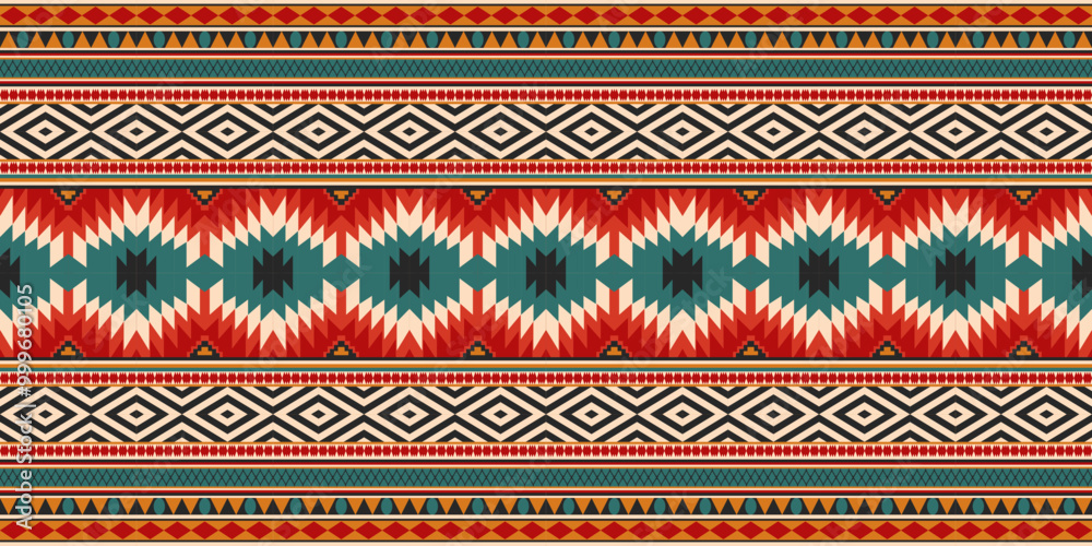 Ethnic geometric pattern, seamless pattern of the Navajo tribe. Native American ethnic. Seamless vector pattern ethnic, seamless Mexican rug, woven carpet. Folk embroidery, Bohemian, Aztec style. Ethnic geometric pattern, seamless pattern of the Navajo tribe. Native American ethnic. Seamless vector pattern ethnic, seamless Mexican rug, woven carpet. Folk embroidery, Bohemian, Aztec style.