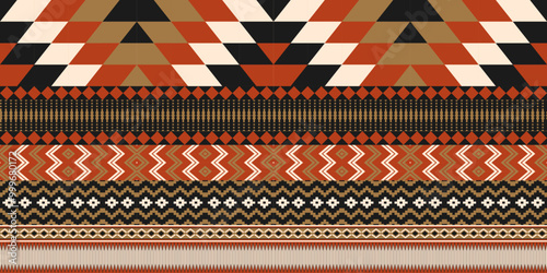 Ethnic geometric pattern, seamless pattern of the Navajo tribe. Native American ethnic. Seamless vector pattern ethnic, seamless Mexican rug, woven carpet. Folk embroidery, Bohemian, Aztec style.