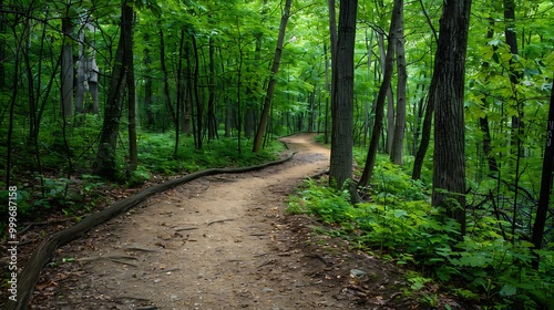 Winding path in the woods