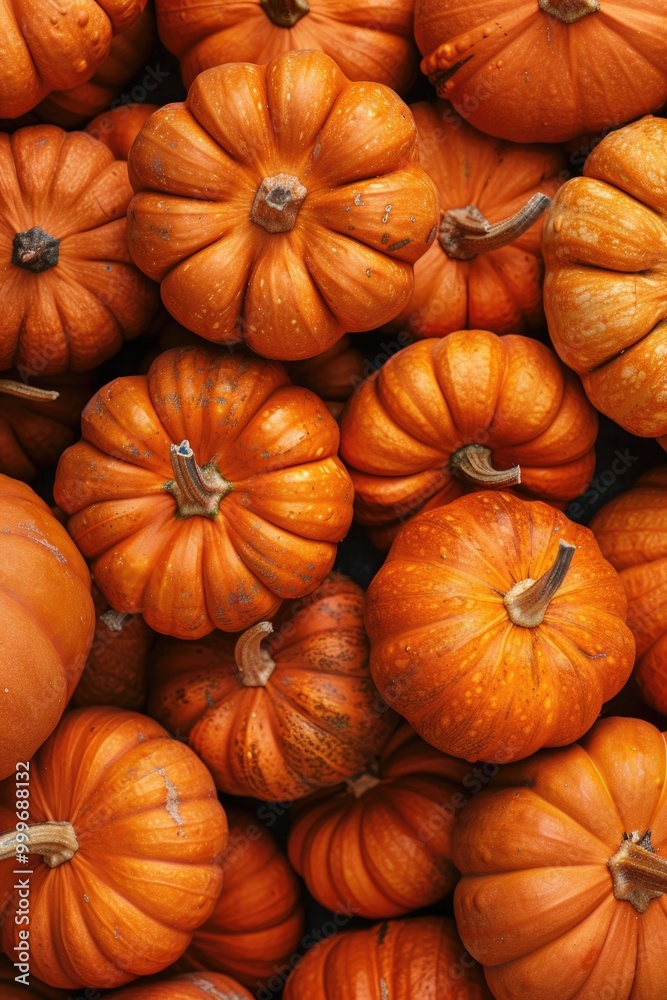 A heap of small orange pumpkins piled high, great for autumnal or harvest-themed designs A heap of small orange pumpkins piled high, great for autumnal or harvest-themed designs