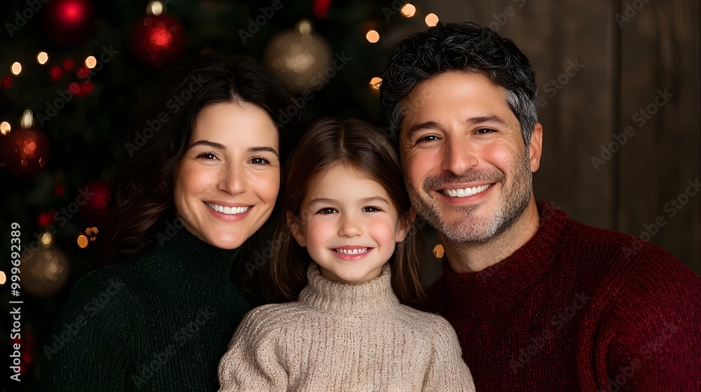 Family portrait celebrating the holiday season Family portrait celebrating the holiday season
