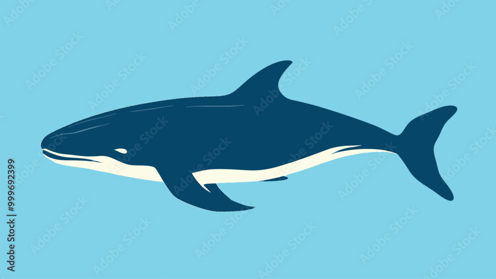 Fototapeta premium rawpixeloffice18_flat_shape_of_simplified_sillouette_whale_full_88a79b3d-b4f7-427e-90e8-847633686f03-p