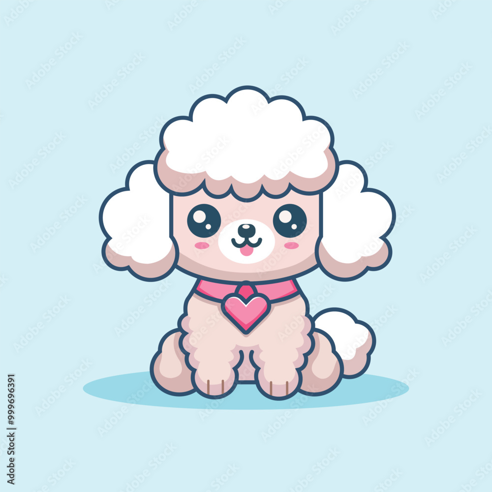 Cute Poodle Dog Cartoon Vector Icon Illustration. Animal Nature Icon Concept Isolated Premium Vector. Flat Cartoon Style Cute Poodle Dog Cartoon Vector Icon Illustration. Animal Nature Icon Concept Isolated Premium Vector. Flat Cartoon Style
