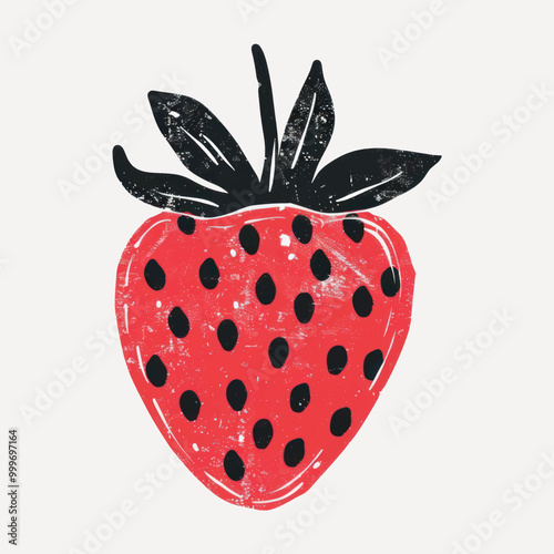 rawpixeloffice21_aesthetic_black_childrens_book_art_strawberry__acbeac76-5a2a-4acd-9369-91479d7e4670-p