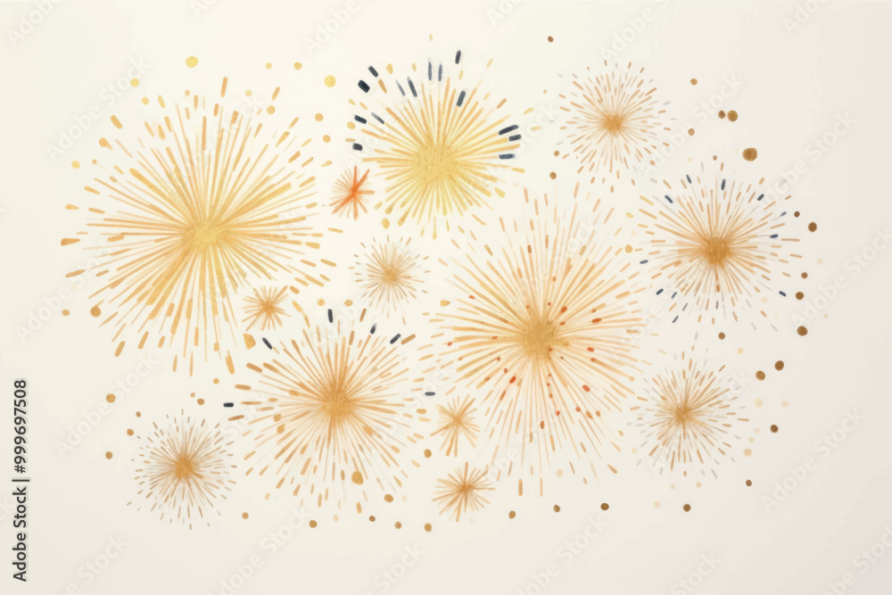 Fireworks drawing celebration backgrounds.