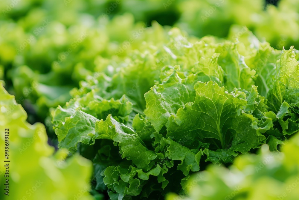 Field vegetable lettuce fresh organic farm. Close up hydroponic vegetable plantation green salad cultivate farm. Green oak lettuce salad in green Farm. Salad farm vegetable green oak - generative ai Field vegetable lettuce fresh organic farm. Close up hydroponic vegetable plantation green salad cultivate farm. Green oak lettuce salad in green Farm. Salad farm vegetable green oak - generative ai