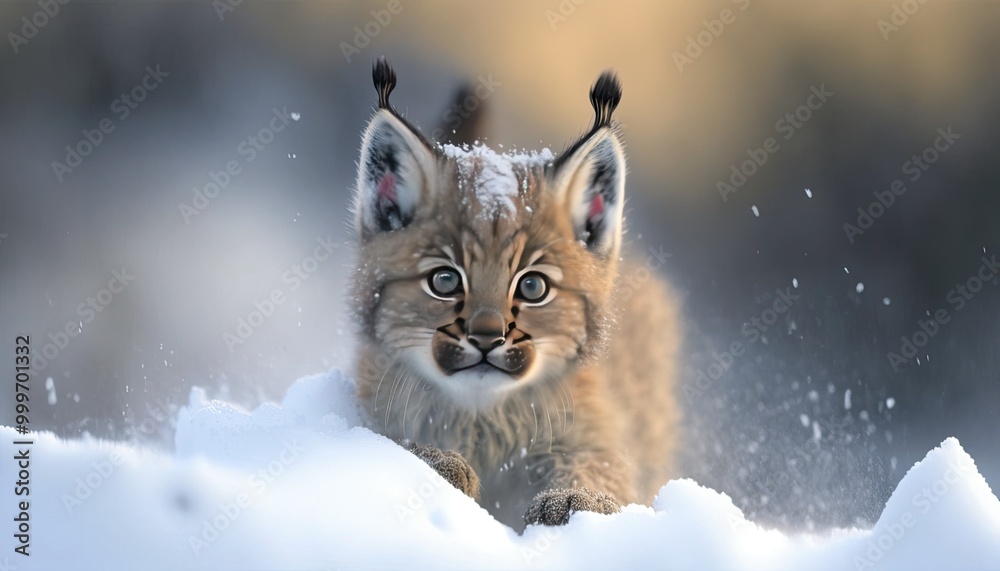 animals playing in the snow animals playing in the snow