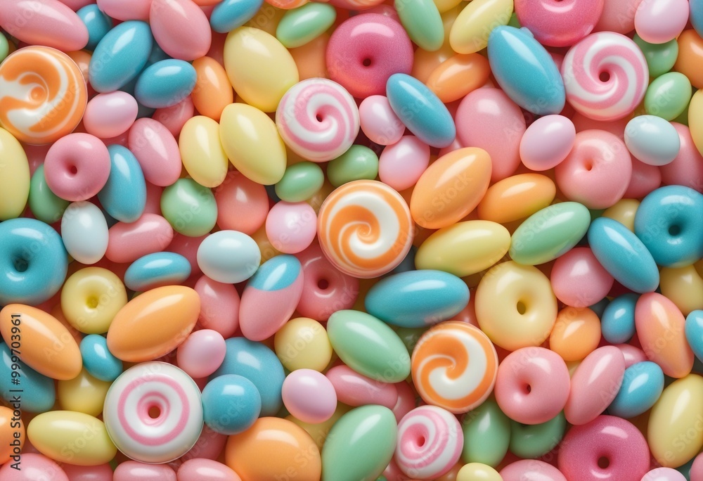 Pastel Candy Pattern Background, Illustration Pastel Candy Pattern Background, Illustration