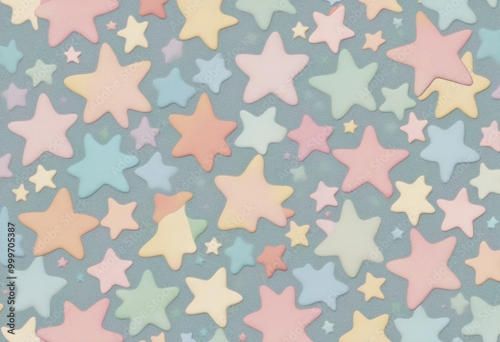 Pastel Star Pattern Illustration Pastel Star Pattern Illustration