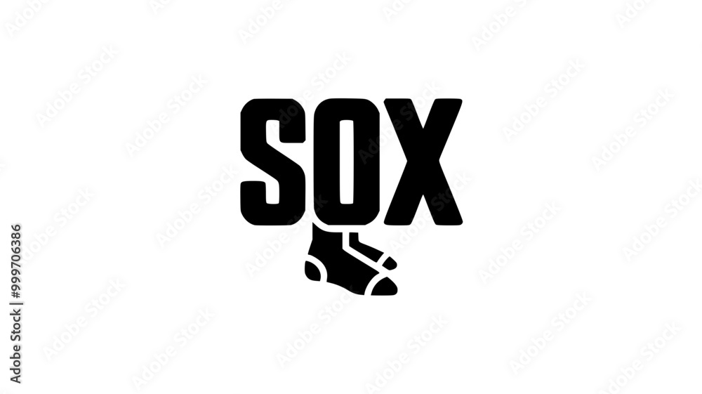 Fototapeta premium sox logo icon Generative aI 