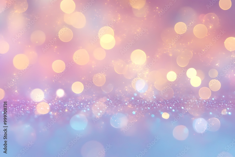 A sparkling, fantastic background created by gentle bokeh in pastel colors A sparkling, fantastic background created by gentle bokeh in pastel colors