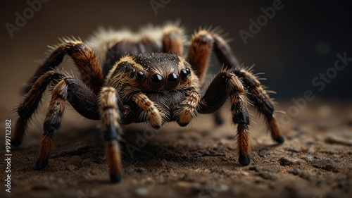 Tarantula over a blurry background