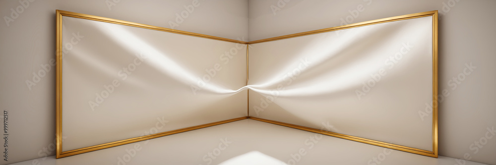 close-up view of a wrinkled fabric with a gold color stripe in the middle. close-up view of a wrinkled fabric with a gold color stripe in the middle.