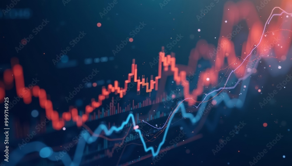  Dynamic financial data visualization with vibrant charts and graphs